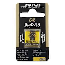 Rembrandt Watercolor Half Pan - Azo Yellow Light