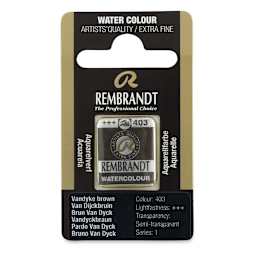 Rembrandt Watercolor Half Pan - Vandyke Brown