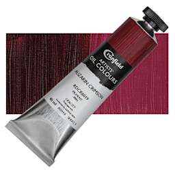 Cranfield Artists' Oil Paint - Alizarin Crimson, 40 ml, Tube and swatch