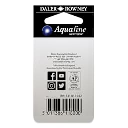 Daler-Rowney Aquafine Watercolors - Set of 2, Cobalt Blue Hue and Phthalo Blue, Half Pan back of package