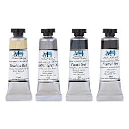 Michael Harding Artists Watercolors - Grey Essentials, Set of 4, 15 ml