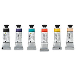 Michael Harding Artists Watercolors - Set of 6, City Night, 15 ml back of tube