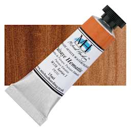 Michael Harding Artists Watercolor - Puisaye Hematite, 15 ml tube and swatch