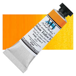 Michael Harding Artists Watercolor - Cadmium Yellow Deep, 15 ml tube and swatch