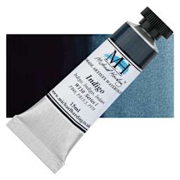 Michael Harding Artists Watercolor - Indigo, 15 ml tube and swatch