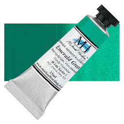 Michael Harding Artists Watercolor - Emerald Green, 15 ml tube and swatch