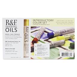 R&F Drawing Oil Sticks - Set of 6, Introduction Colors, 12 ml back