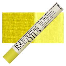 R&F Drawing Oil Stick - Olive Yellow, 12 ml stick and swatch