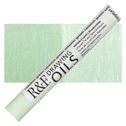 R&F Drawing Oil Stick - Celadon Green, 12 ml stick and swatch