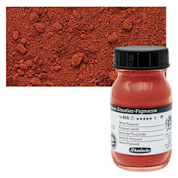 Schmincke Pigment - Pozzuoli Earth, 100 ml Jar and swatch