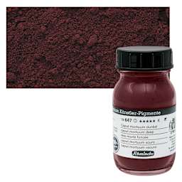 Schmincke Pigment - Caput Mortuum Deep, 100 ml Jar and swatch