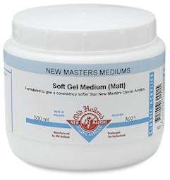 New Masters Acrylic Gel Mediums - Front of Matte Soft Gel Medium Jar