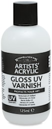 Winsor & Newton Artists' Acrylic UV Varnish - Front of bottle of Gloss Varnish