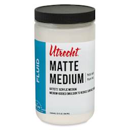 New look! Same formula - Utrecht Artists' Acrylic Fluid Medium - Matte Medium, 32 oz