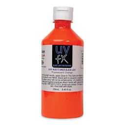 Tri-Art UVFX Black Light Poster Paint - Fluorescent Orange, 250 ml