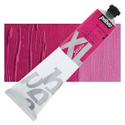 Pebeo XL Studio Oil Paint - Peach Red, 200 ml Tube and swatch