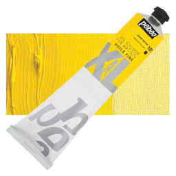 Pebeo XL Studio Oil Paint - Medium Yellow, 200 ml, Tube and swatch