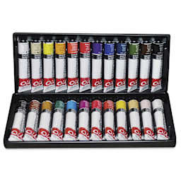 Daler-Rowney Graduate Oil Colors - Assorted, Set of 24, 22 ml tubes