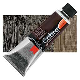 Cobra Artist Water Mixable Oil Paint - Van Dyke Brown, 150 ml tube and swatch
