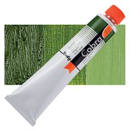 Royal Talens Cobra Study Water Mixable Oil Paint - Sap Green, 200 ml tube and swatch