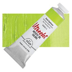 Utrecht Artists' Oil Paint - Vivid Chartreuse 37 ml tube and swatch