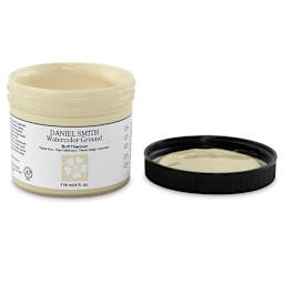 Daniel Smith Watercolor Ground - 4 oz Buff Titanium Jar shown open
