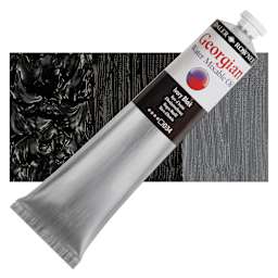 Georgian Water Mixable Oil - Ivory Black, 200 ml tube and swatch
