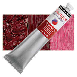 Georgian Water Mixable Oil - Crimson Alizarin Hue, 200 ml tube and swatch
