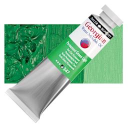 Georgian Water Mixable Oil - Permanent Green Light, 37 ml tube and swatch