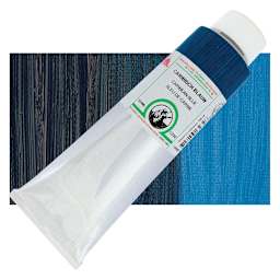 Old Holland Classic Oil Color - Carribean Blue, 225 ml tube and swatch