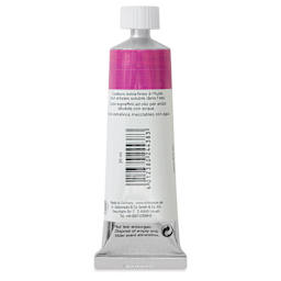Schmincke Norma Blue Water-Mixable Oil Paint - Magenta, 35 ml, back of the tube