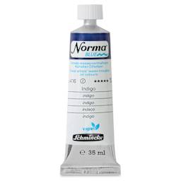 Schmincke Norma Blue Water-Mixable Oil Paint - Indigo, 35 ml, tube