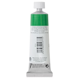 Schmincke Norma Blue Water-Mixable Oil Paint - Permanent Green, 35 ml, back of the tube