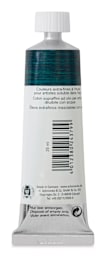 Schmincke Norma Blue Water-Mixable Oil Paint - Phthalo Green, 35 ml, back of the tube