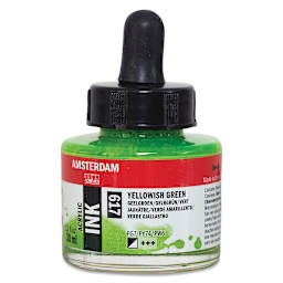 Amsterdam Acrylic Ink - Yellowish Green, 30 ml