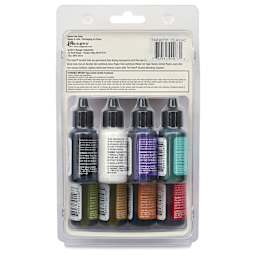 Ranger Tim Holtz Alcohol Ink - Spectrum Classic, Set of 8, 05 oz, back of the packaging
