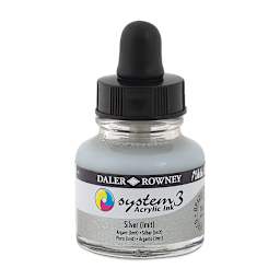Daler-Rowney System3 Acrylic Ink - Silver, 1 oz