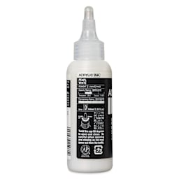 Holbein Acrylic Ink - Pearl White, 100 ml, back