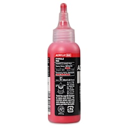 Holbein Acrylic Ink - Pyrrole Red, 100 ml, back