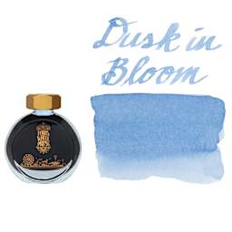 Ferris Wheel Press Fountain Pen Ink - Dusk In Bloom, swatch and bottle