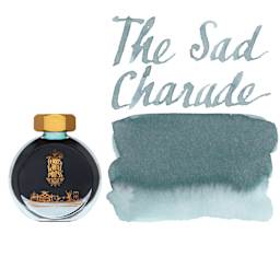 Ferris Wheel Press Fountain Pen Ink - The Sad Charade, swatch and bottle