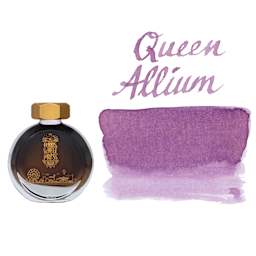 Ferris Wheel Press Fountain Pen Ink - Queen Allium, swatch and bottle