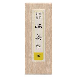 Kuretake Zig Saiboku Shimbi Colored Sumi Ink Stick - Yellow (front of package)