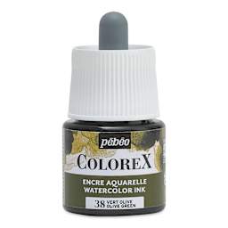 Pebeo Colorex Inks - Olive Green, 45 ml, front of bottle
