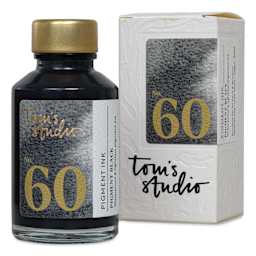 Tom’s Studio No. 60 Pigment Black Fountain Pen Ink - 50 ml bottle with packaging