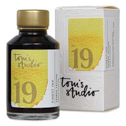 Tom's Studio Fountain Pen Ink - 50 ml, Lemon Yellow, with packaging