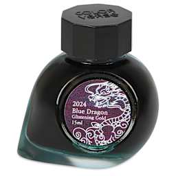 Colorverse Blue Dragon Fountain Pen Ink - Glistening Gold, 15 ml, jar