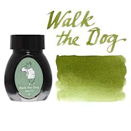 Colorverse Joy in the Ordinary Fountain Pen Ink - 77 Walk the Dog, jar and swatch