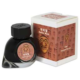Colorverse Korea Special Fountain Pen Ink - 51 Hahoe Mask, jar next to packaging box