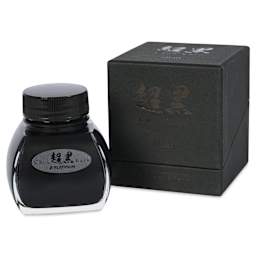  Platinum Chou Kuro Black Ink - 60 ml, bottle next to packaging